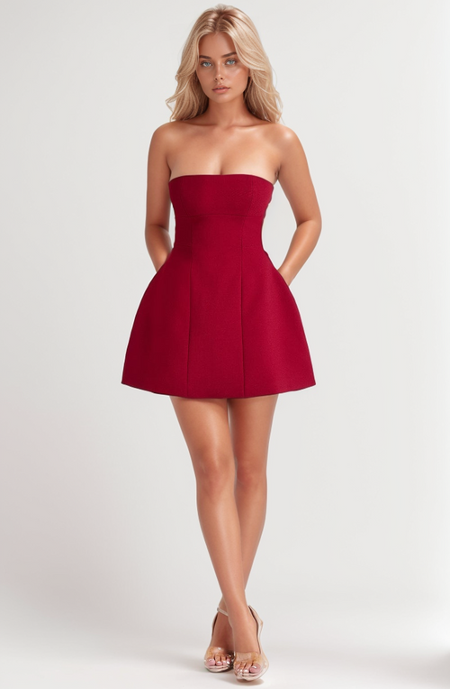 TIMELESS STRAPLESS MINI RED