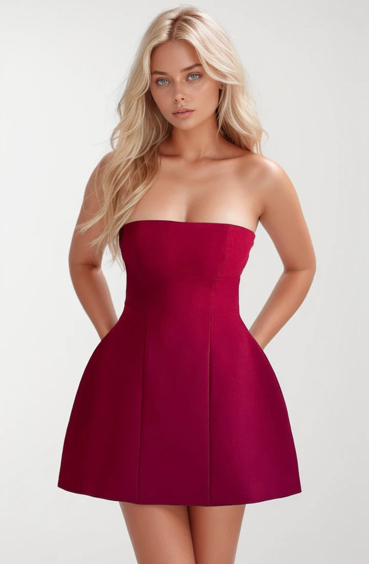 TIMELESS STRAPLESS MINI RED