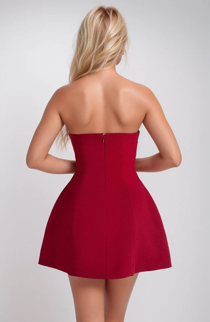 TIMELESS STRAPLESS MINI RED