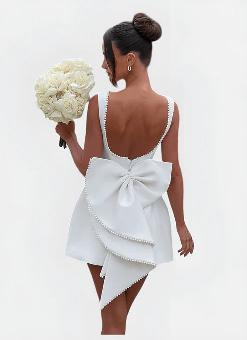 ARIA O-NECK A-LINE MINI DRESS
