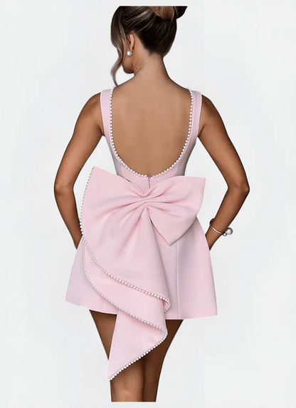 ARIA O-NECK A-LINE MINI DRESS