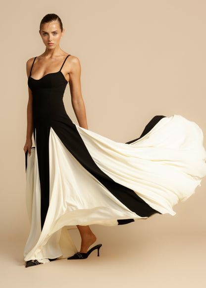 GRISELDA COLOR BLOCK MAXI DRESS